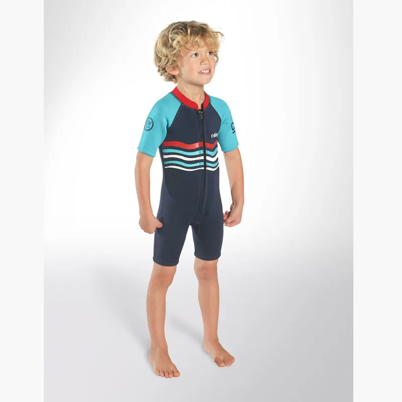C-Skins C-Kid Baby Shorty Wetsuit Waves Ink Blue/Turquoise